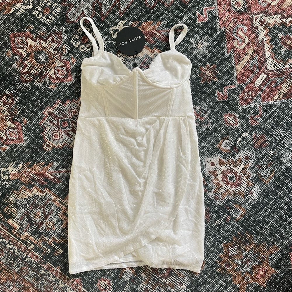 White Fox corset mini dress